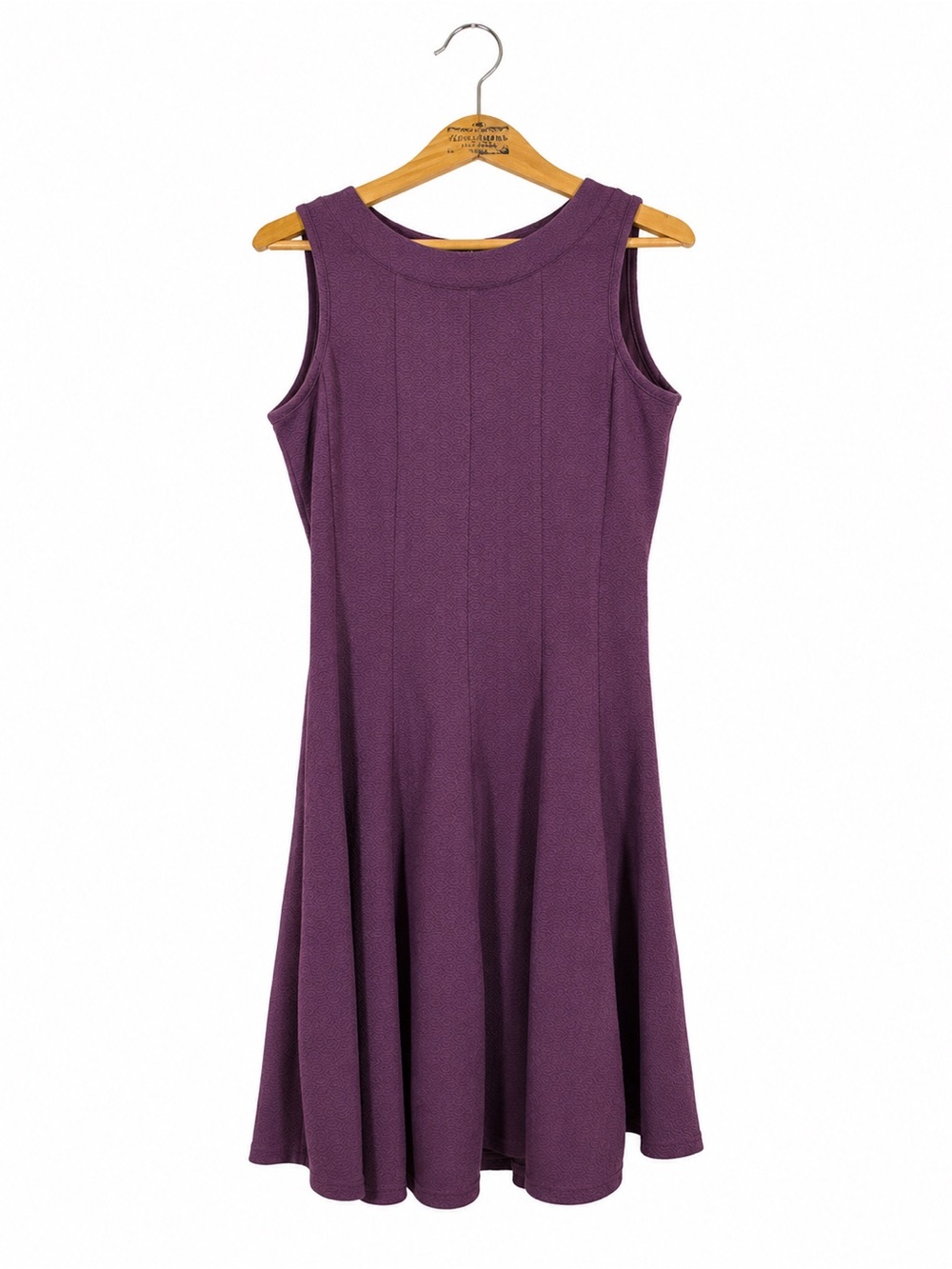 Haani Sleeveless A-Line Midi Dress Purple Plus Size 1X Office Autumn Wedding